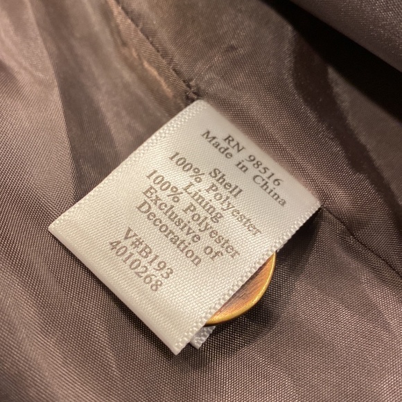 NWT Coldwater Creek Brown Lined Sequin Detail Misses Jacket L 14-16 - Picture 8 of 15